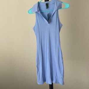 Wild Fable Blue Ribbed Polo Dress